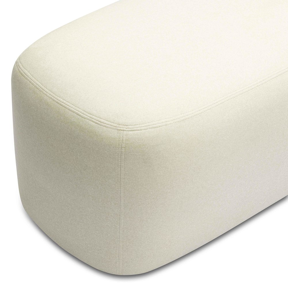 Graceland Cream Faux Mohair Bench. Picture 5