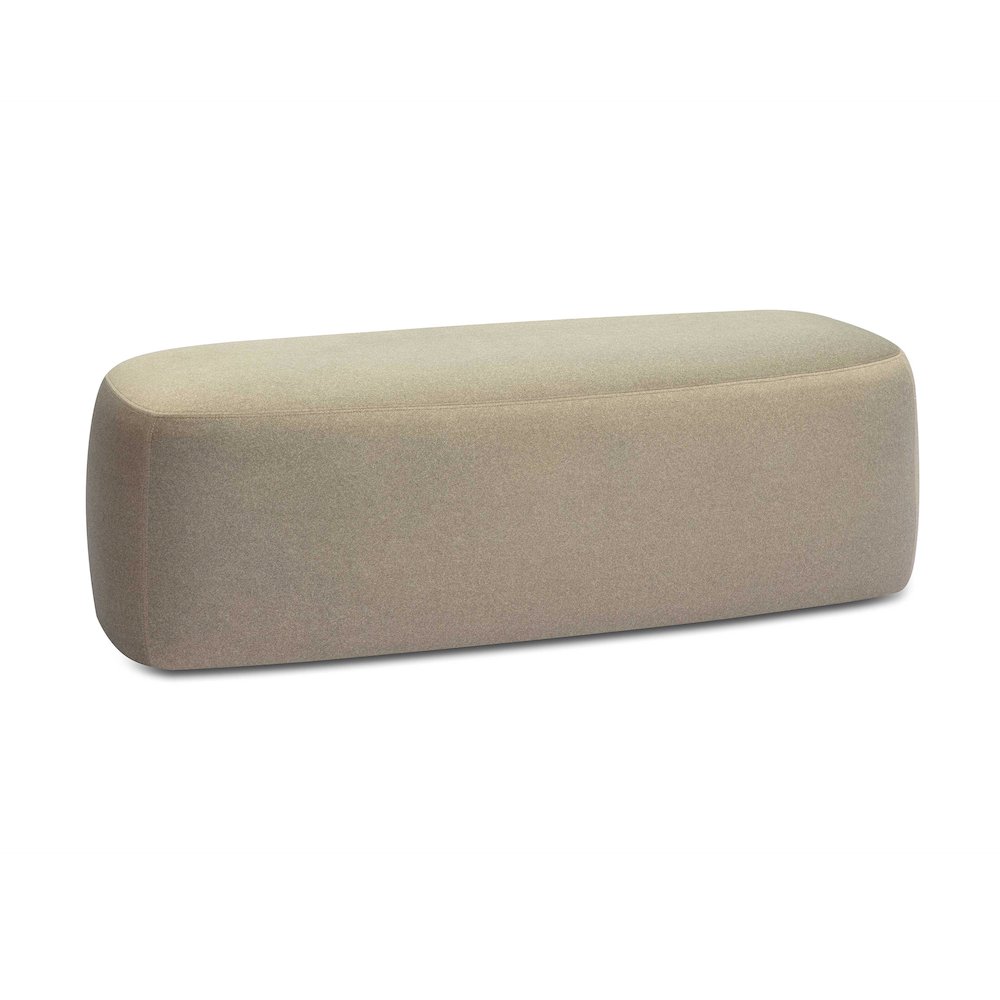 Graceland Taupe Faux Mohair Bench. Picture 4