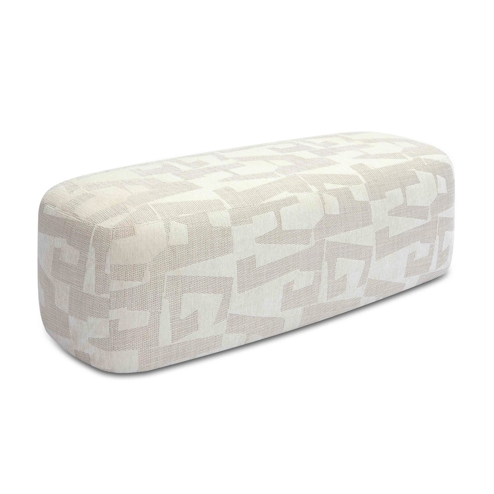 Graceland Cream Jacquard Bench. Picture 1
