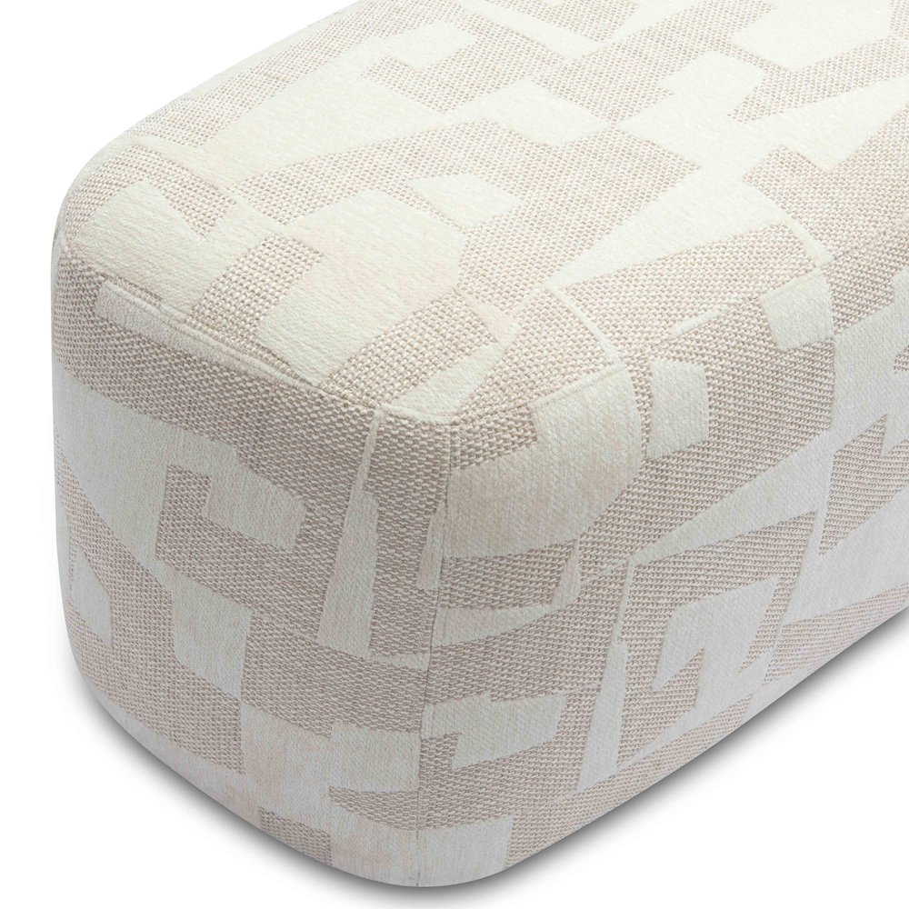 Graceland Cream Jacquard Bench. Picture 5