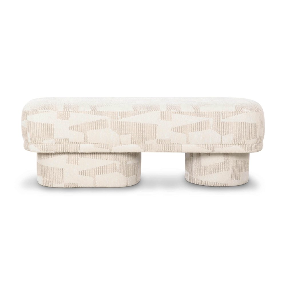 Lena Cream Jacquard Bench. Picture 3