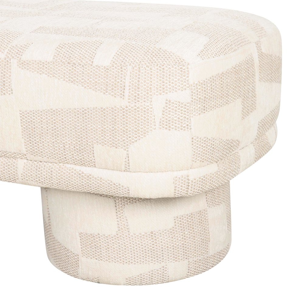 Lena Cream Jacquard Bench. Picture 6