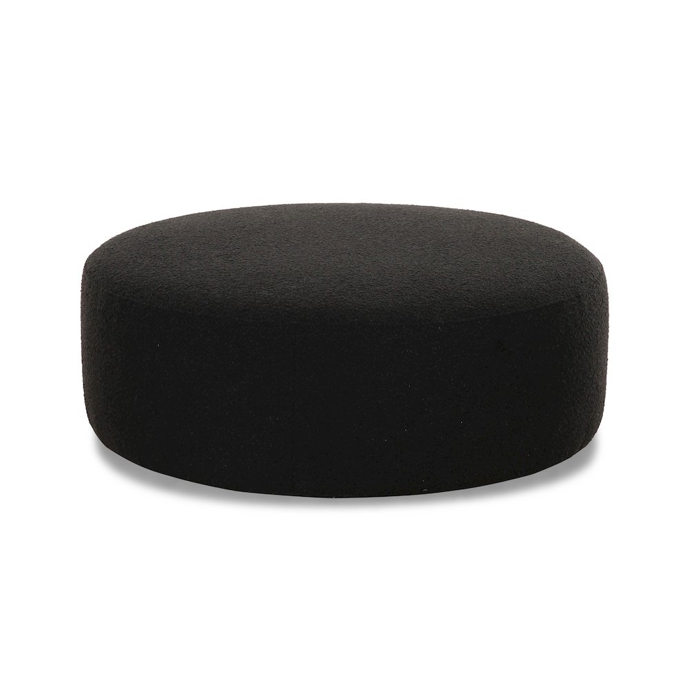 Broohah Black Boucle Ottoman. Picture 1