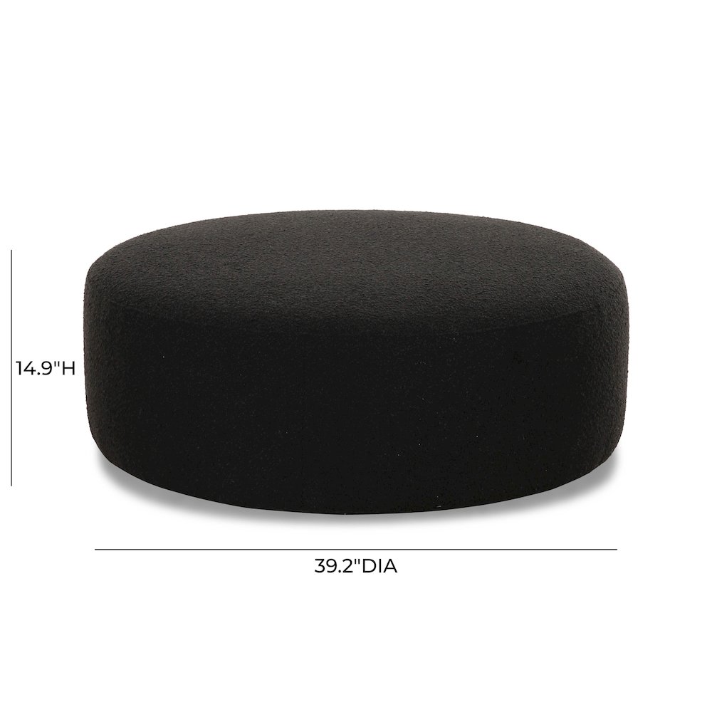 Broohah Black Boucle Ottoman. Picture 3