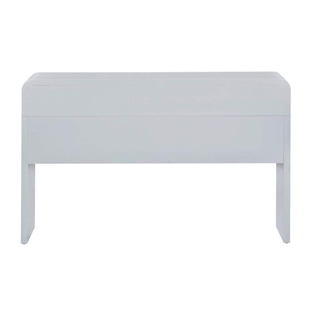 Patty Pastel Blue Rattan Console Desk. Picture 6