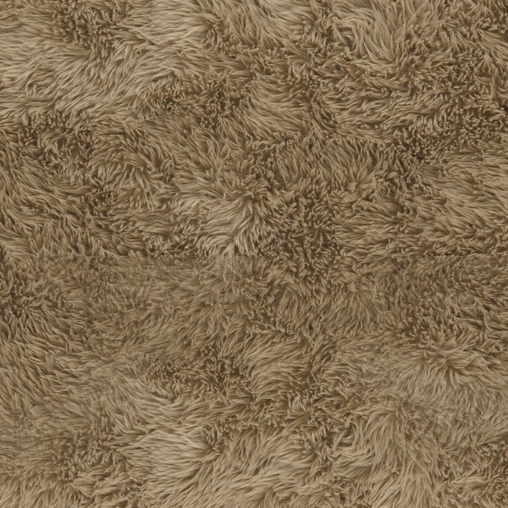 Ollie Taupe Straight Vegan Shearling Bench. Picture 7