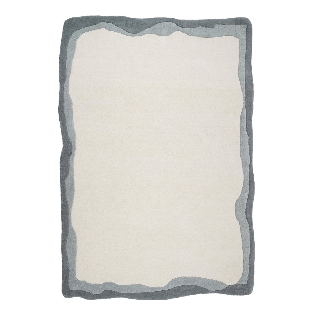 Tarba Grey 5'x7' Rectangular Floor Rug. Picture 1