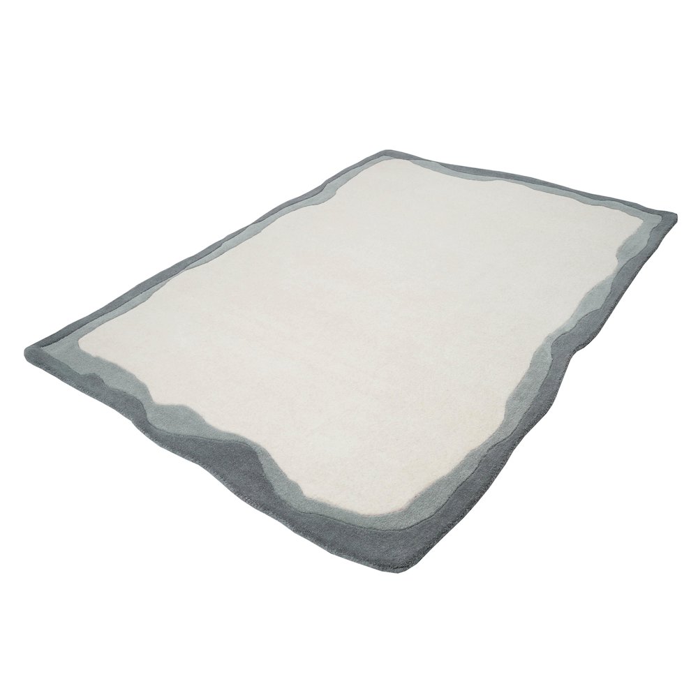 Tarba Grey 5'x7' Rectangular Floor Rug. Picture 3