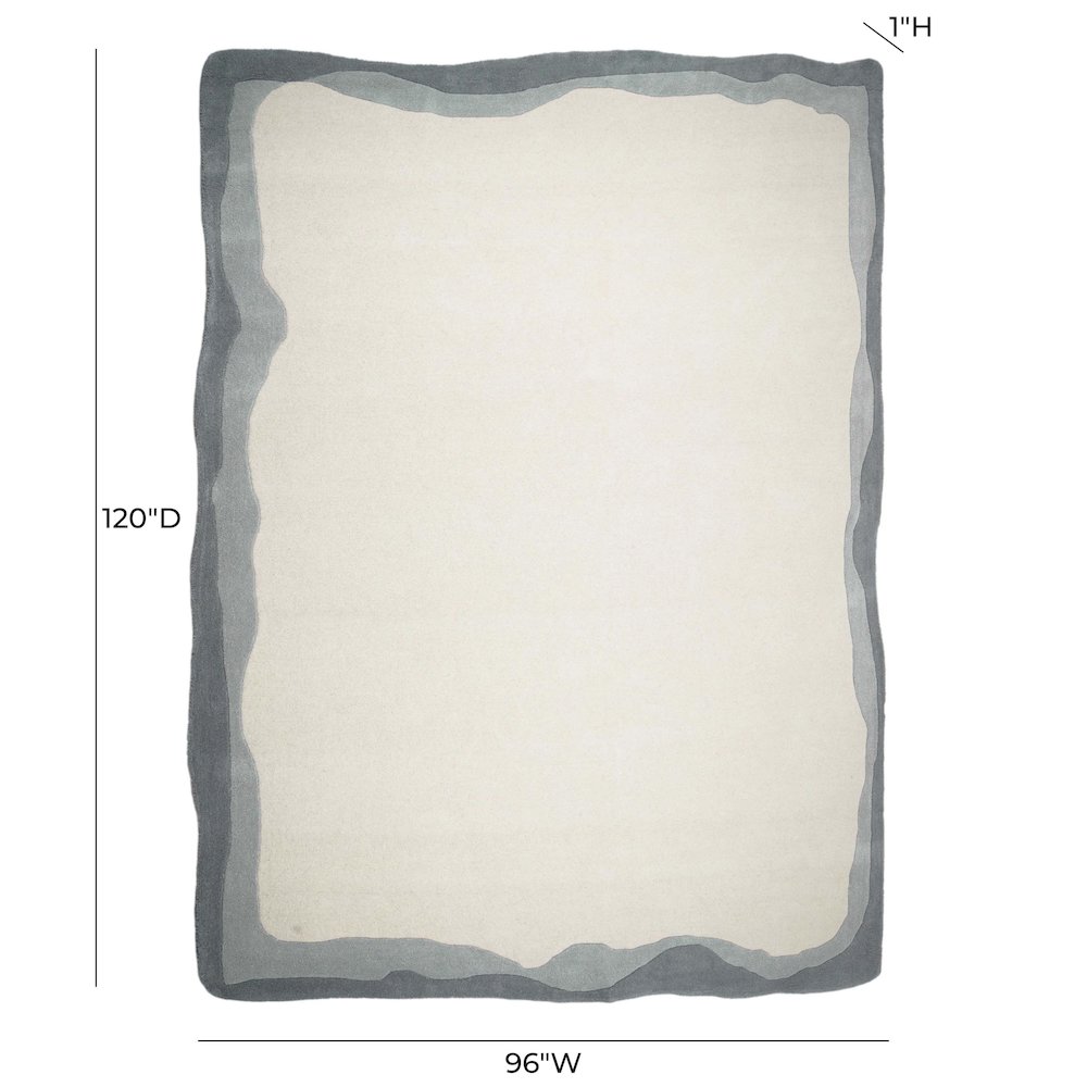 Tarba Grey 8'x10' Rectangular Floor Rug. Picture 6