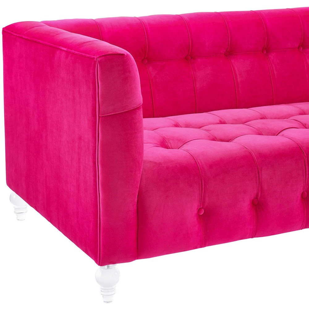 Bea Pink Velvet Sofa. Picture 5