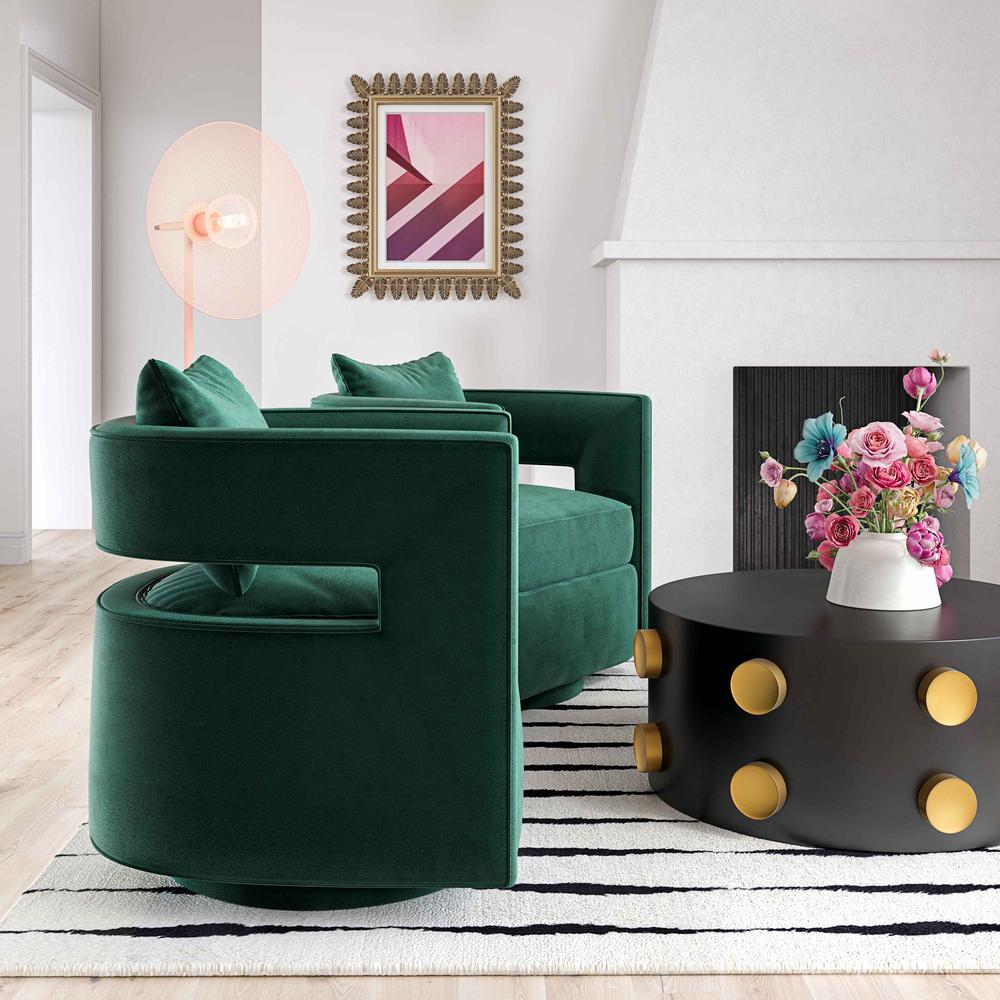 Kennedy Forest Green Swivel Chair. Picture 4