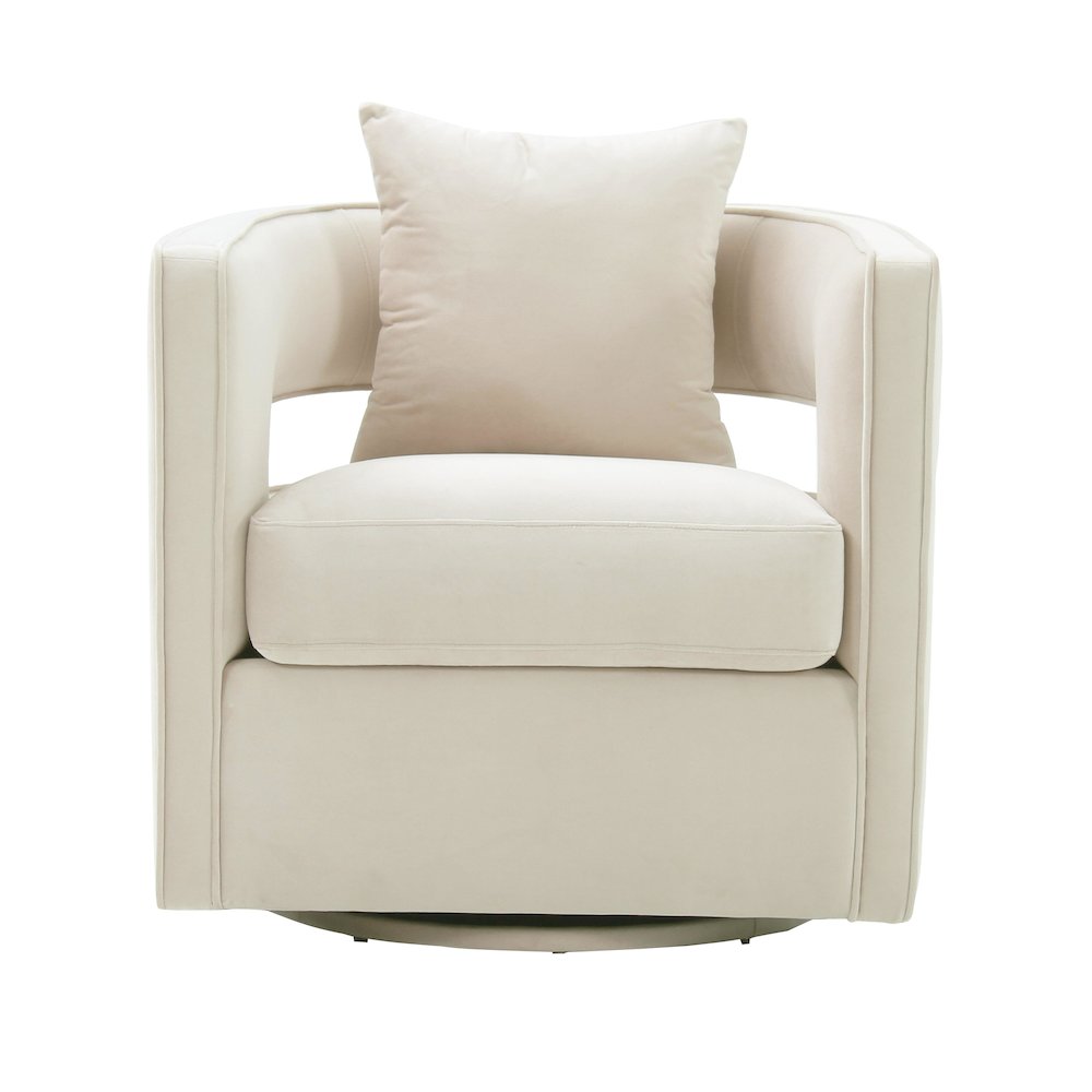Kennedy Cream Swivel Chair. Picture 3