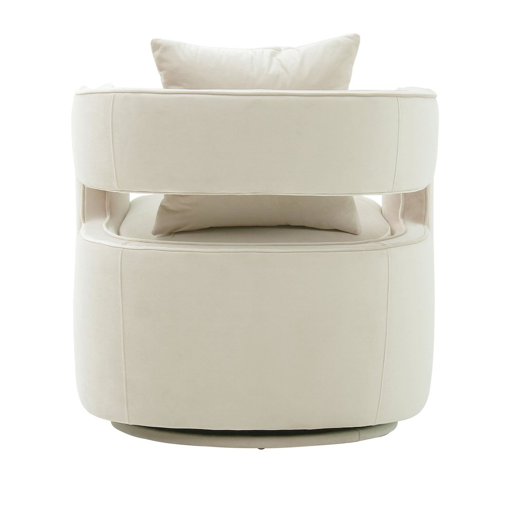 Kennedy Cream Swivel Chair. Picture 4