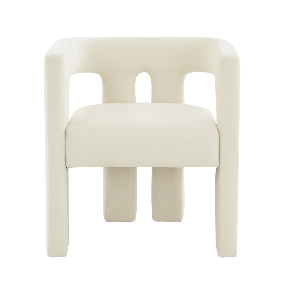 Sloane Cream Velvet Chair. Picture 1