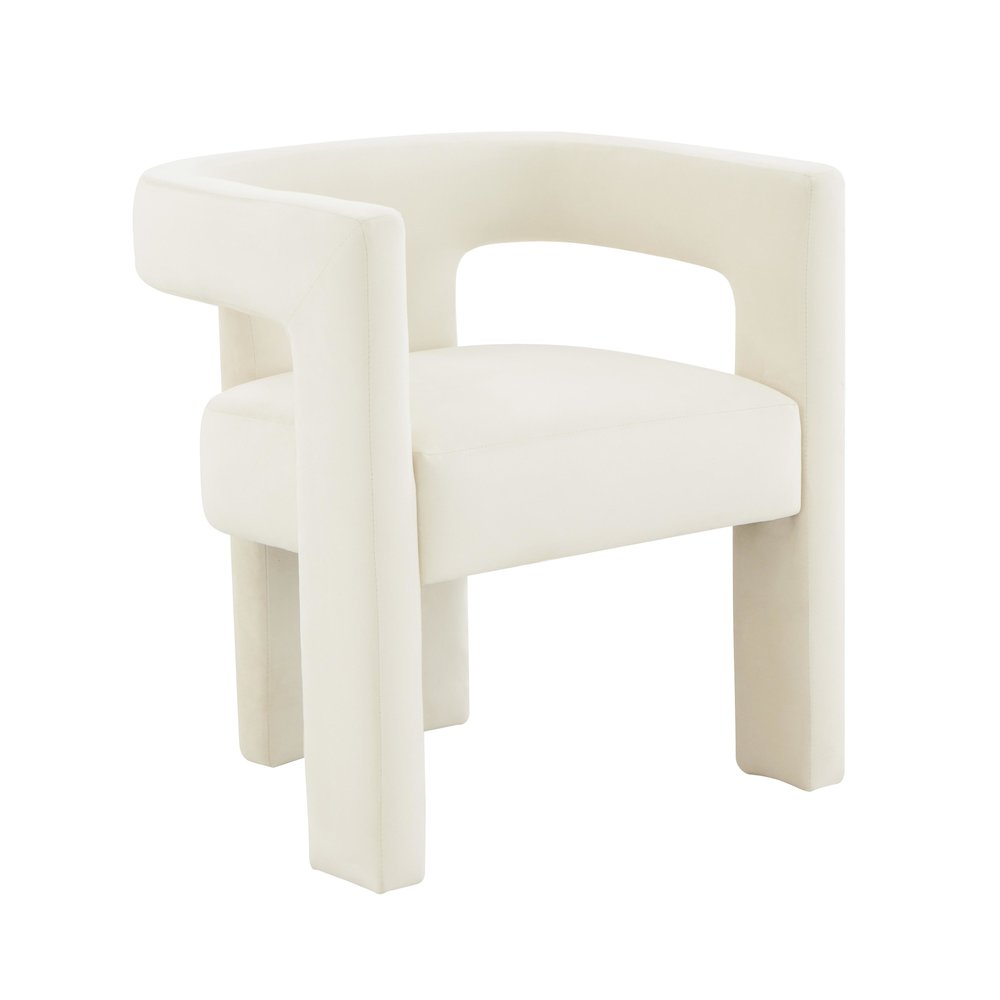 Sloane Cream Velvet Chair. Picture 3