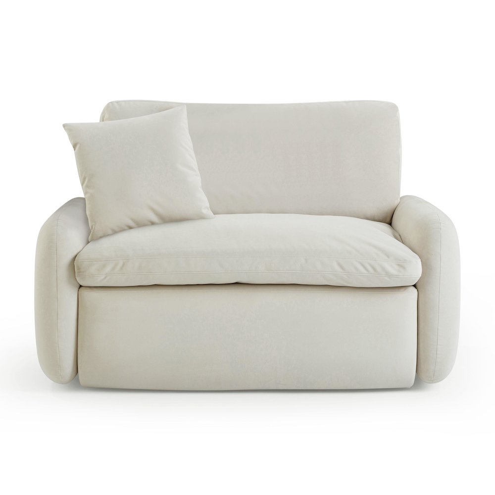 Rachelle Cream Velvet Lounge Chair. Picture 3