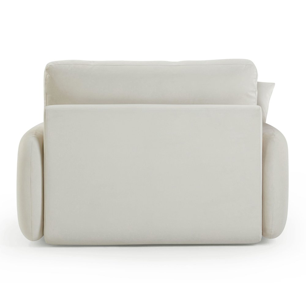 Rachelle Cream Velvet Lounge Chair. Picture 5