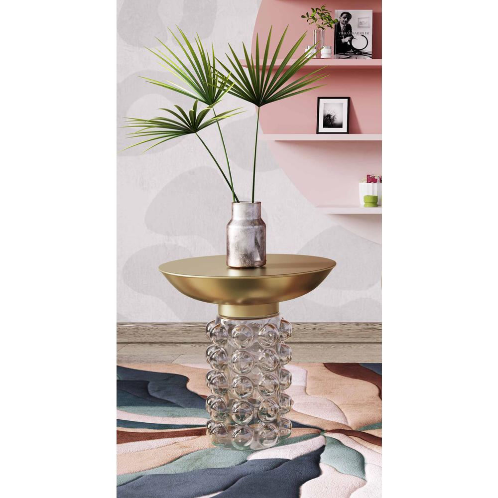 Bubble Glass/Brass Side Table. Picture 7