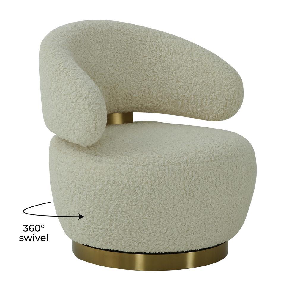 Austin Faux Shearling Chair. Picture 9