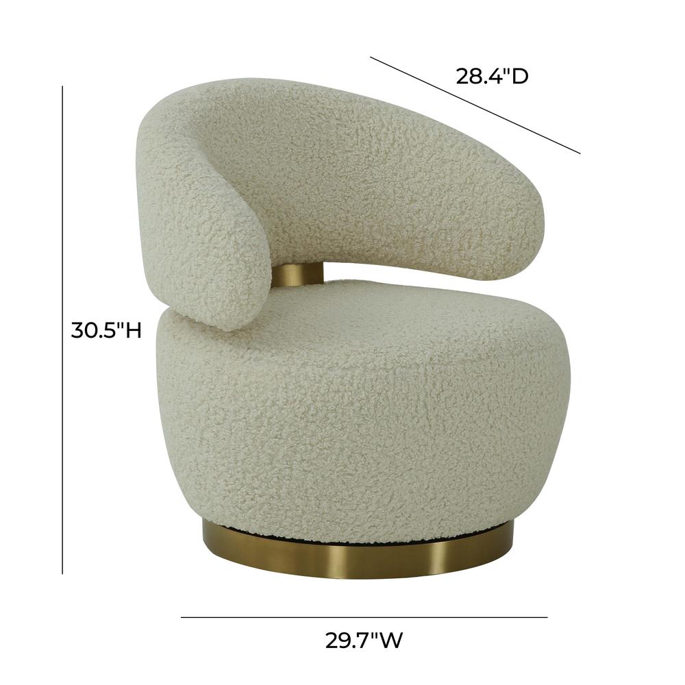 Austin Faux Shearling Chair. Picture 6