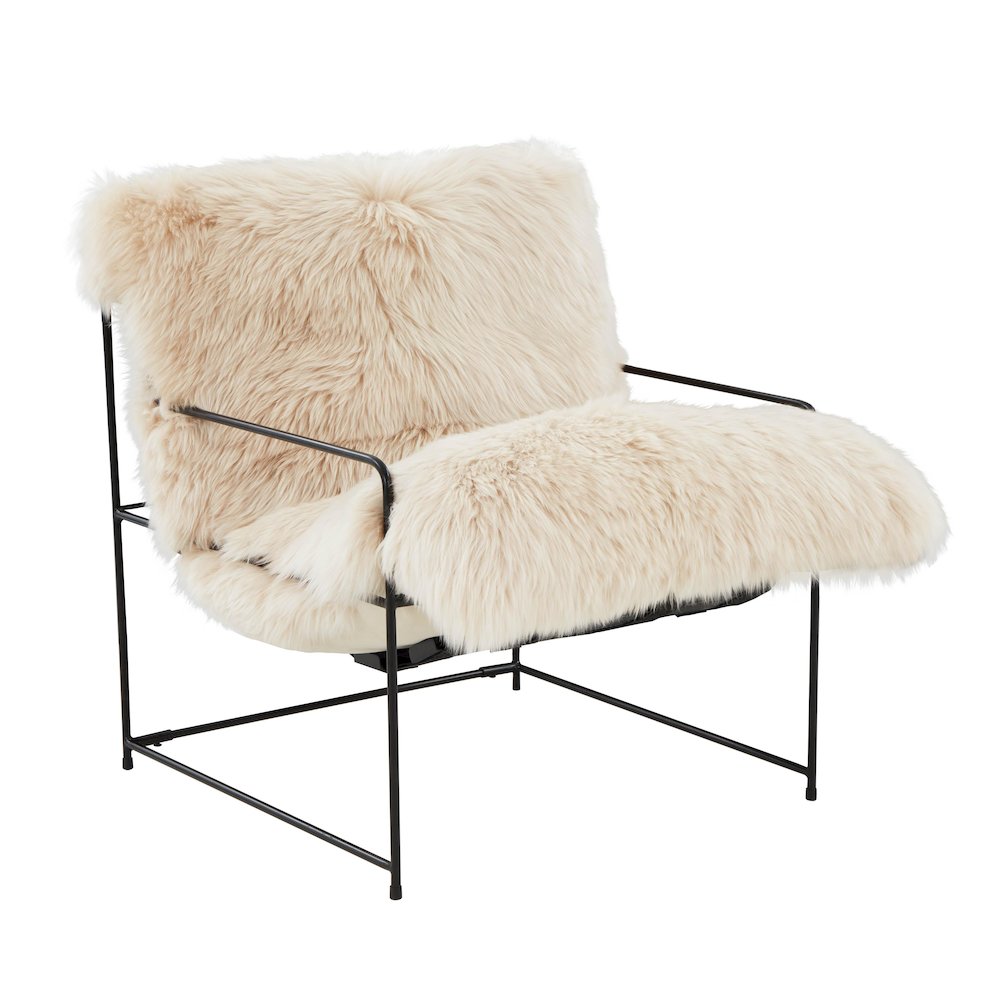 Kimi Natural Genuine Sheepskin Chair. Picture 1