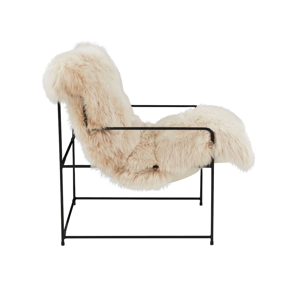 Kimi Natural Genuine Sheepskin Chair. Picture 6