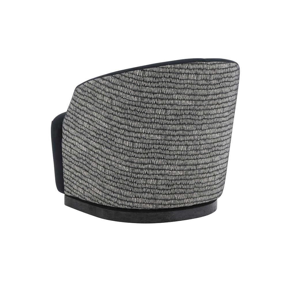 Reese Black Velvet Swivel Chair. Picture 5
