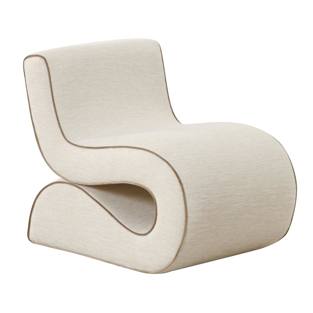 Senna Cream Basketweave Accent Chair. Picture 1