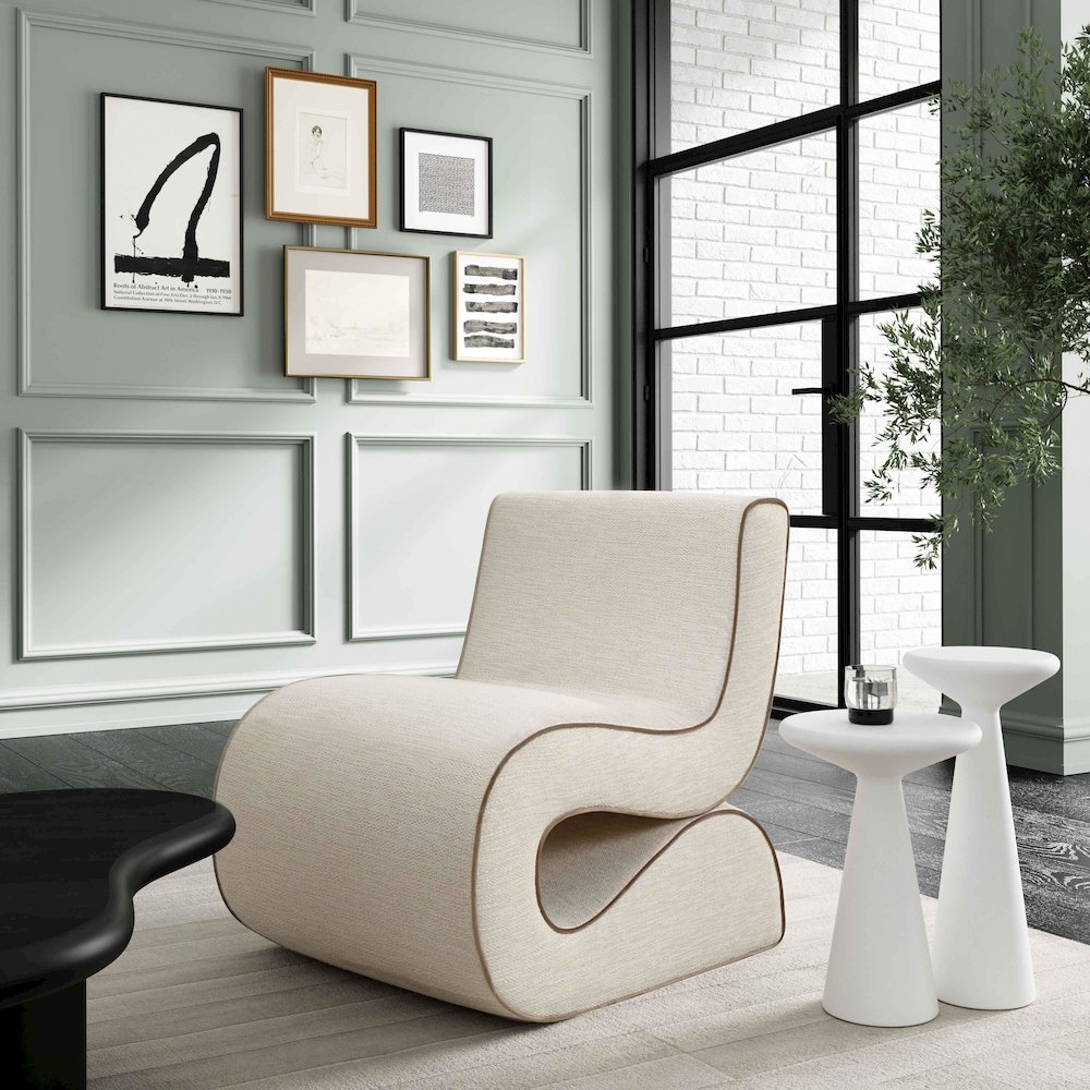 Senna Cream Basketweave Accent Chair. Picture 2