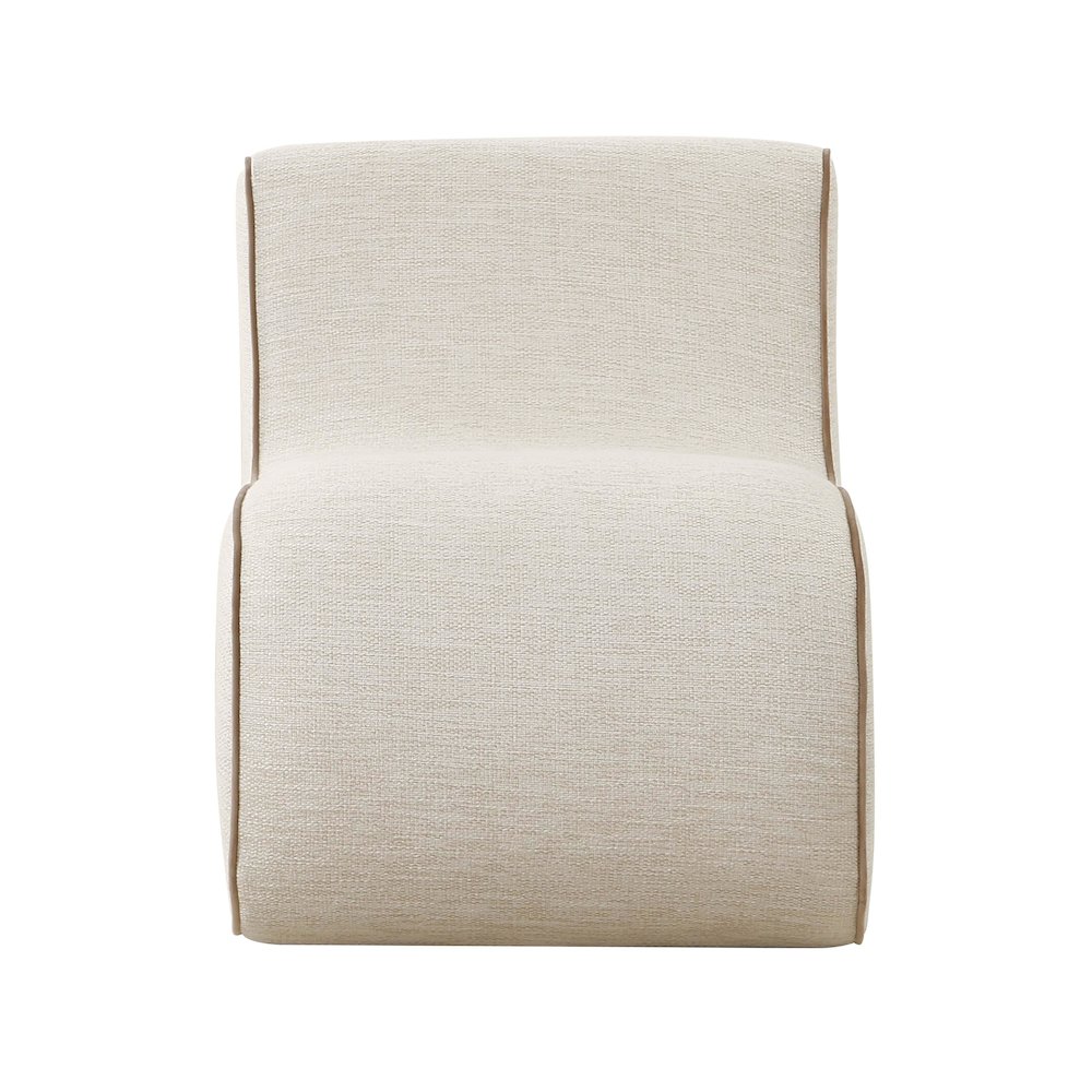 Senna Cream Basketweave Accent Chair. Picture 3