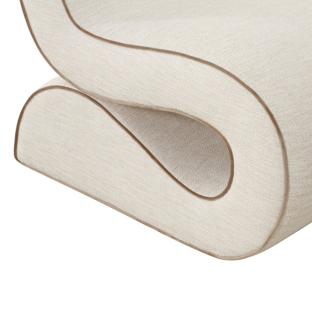 Senna Cream Basketweave Accent Chair. Picture 5