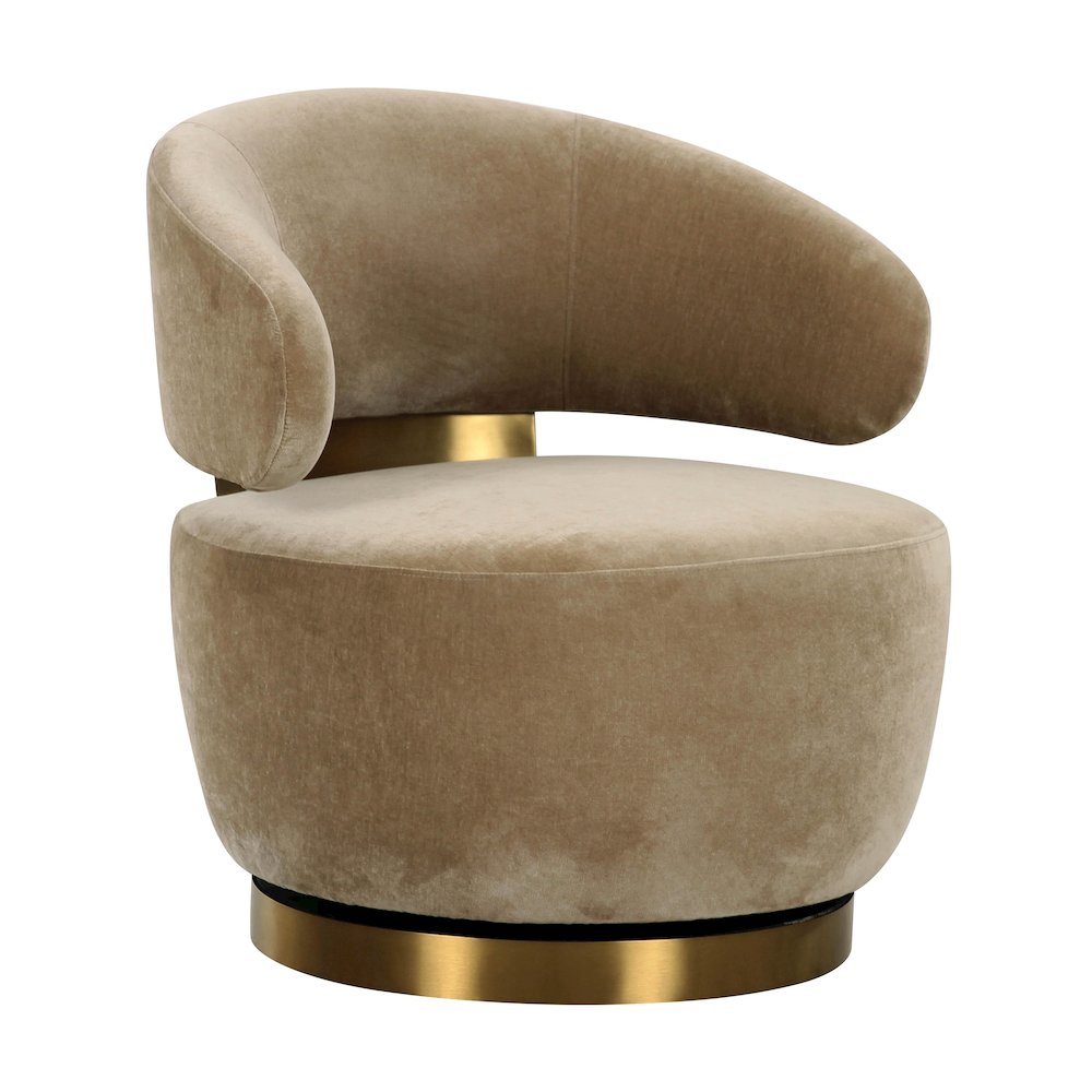 Austin Oat Recycled Fabric Swivel Chair. Picture 1