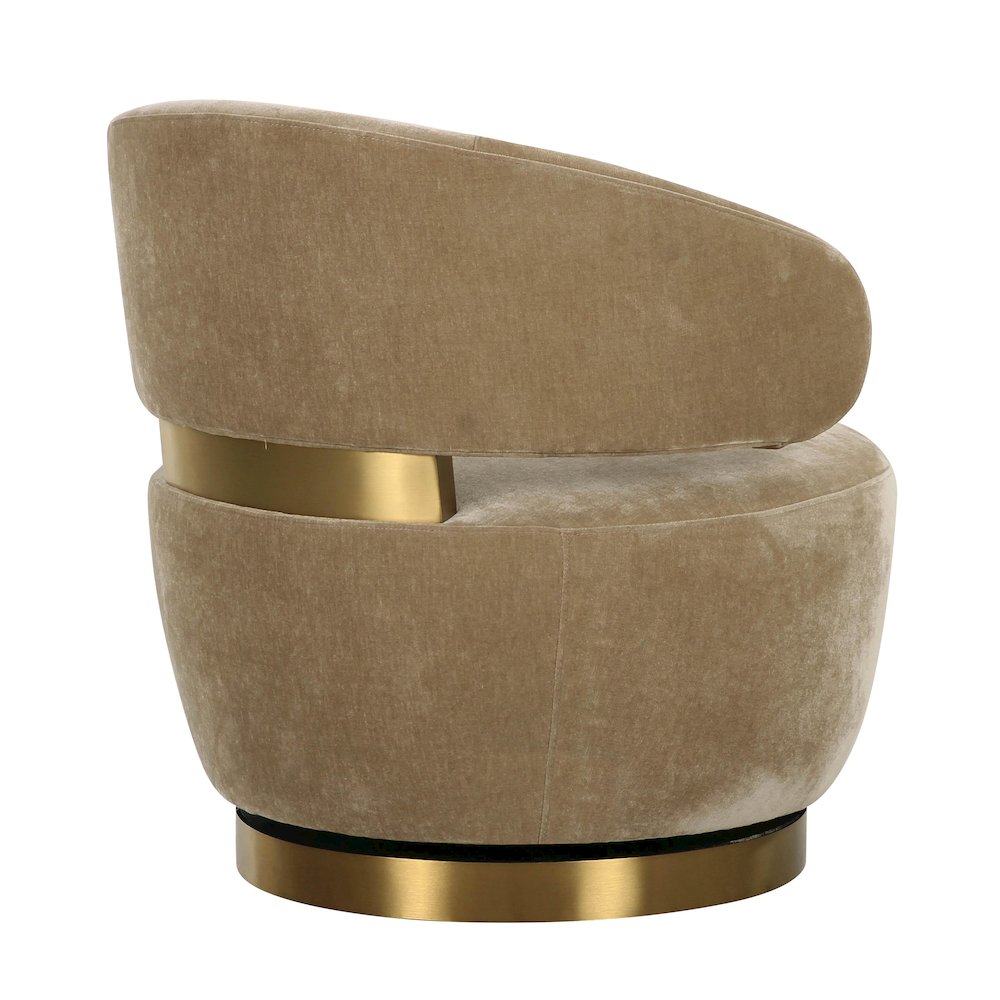 Austin Oat Recycled Fabric Swivel Chair. Picture 4