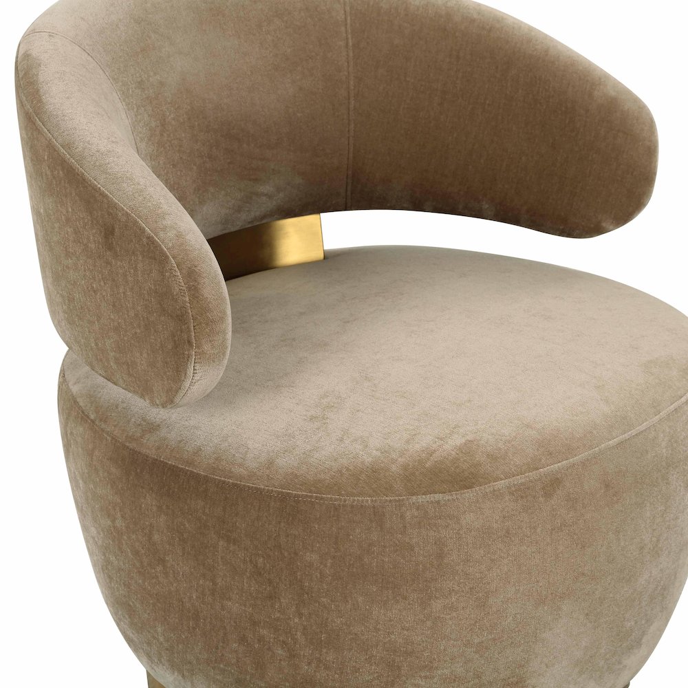 Austin Oat Recycled Fabric Swivel Chair. Picture 5