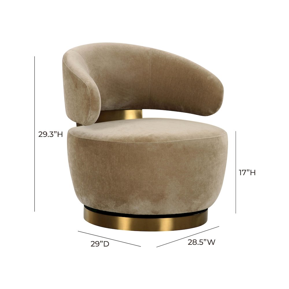 Austin Oat Recycled Fabric Swivel Chair. Picture 6