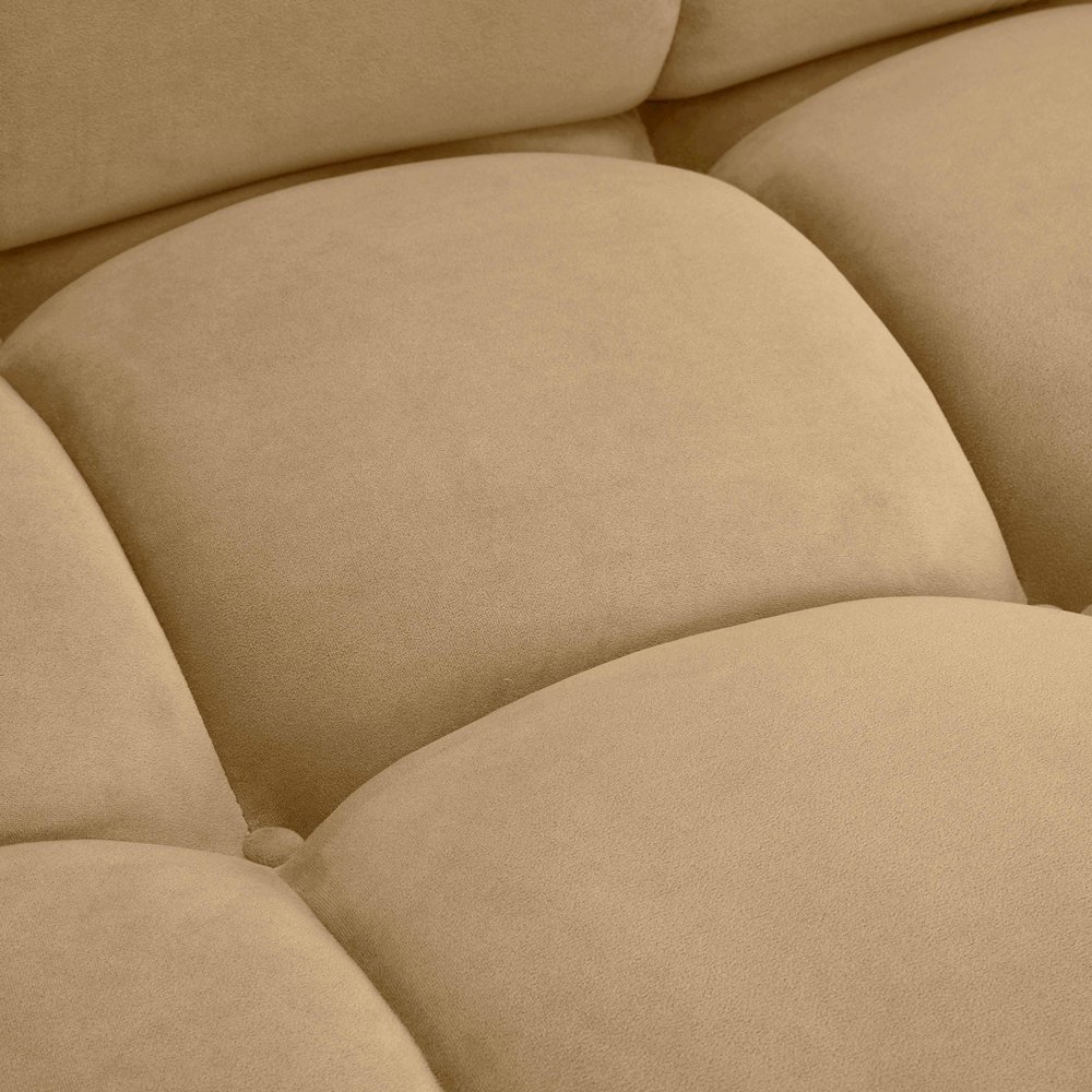 Calliope Cafe Au Lait Performance Velvet Modular Armless Chair. Picture 5