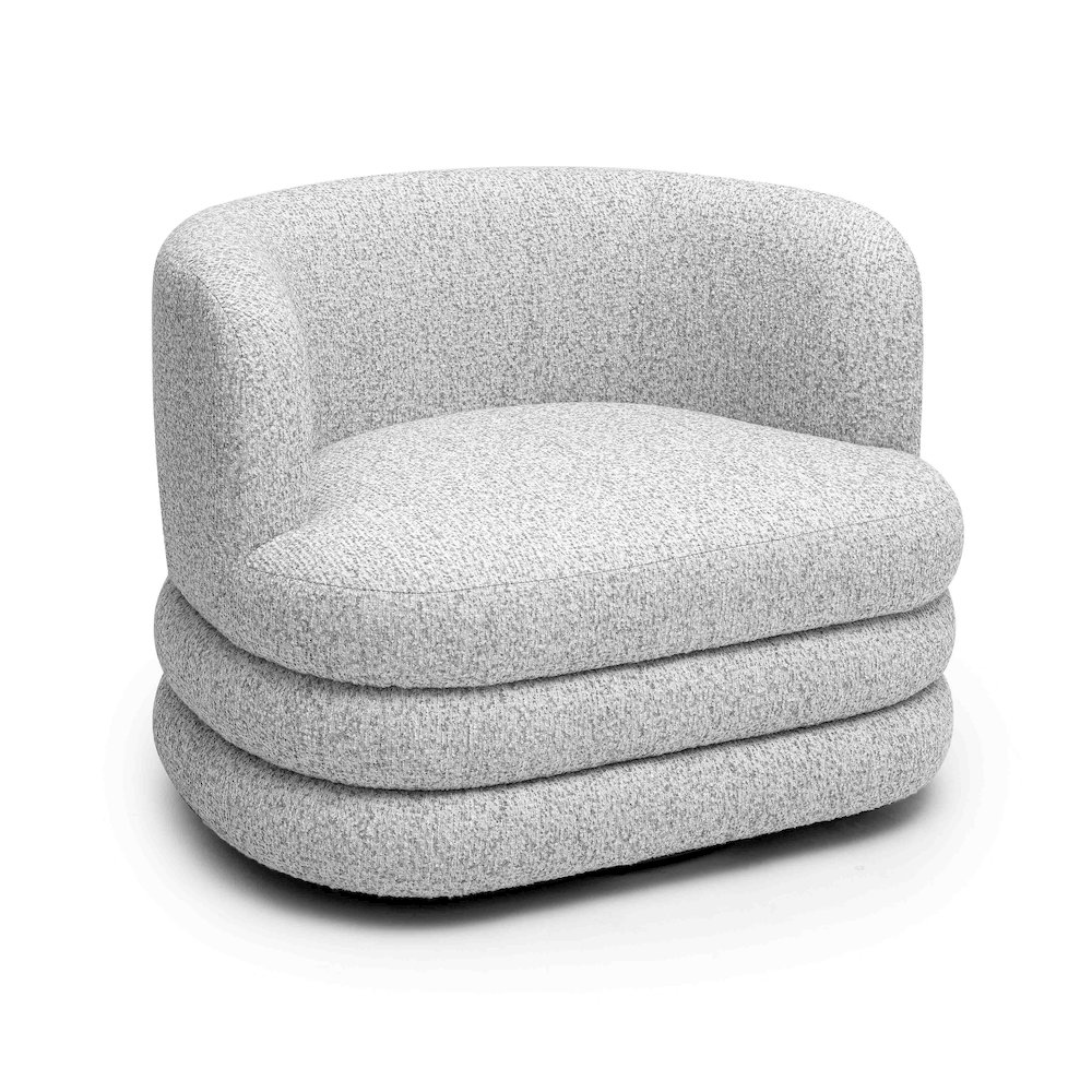 Astor Light Grey Swivel Hotel Lounge Chair. Picture 1