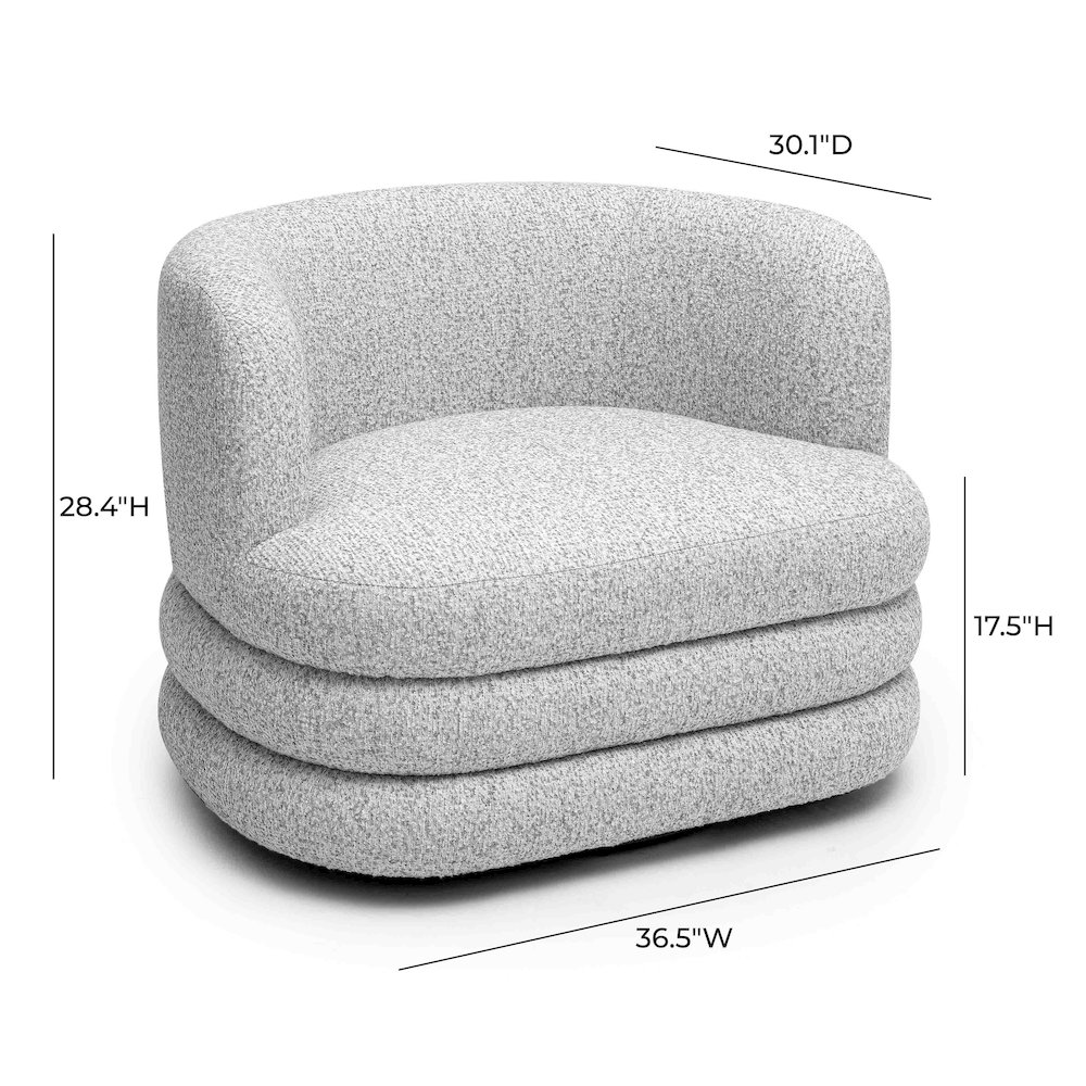 Astor Light Grey Swivel Hotel Lounge Chair. Picture 6
