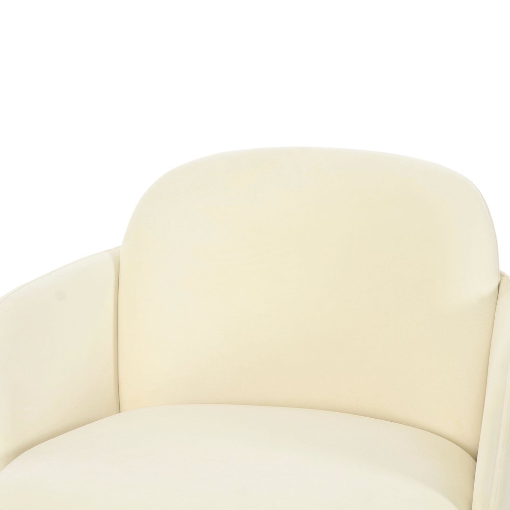 Solange Cream Velvet Swivel Chair. Picture 5