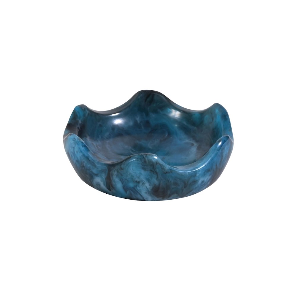 Platform Blue Swirl Resin Kiddush Cup. Picture 5