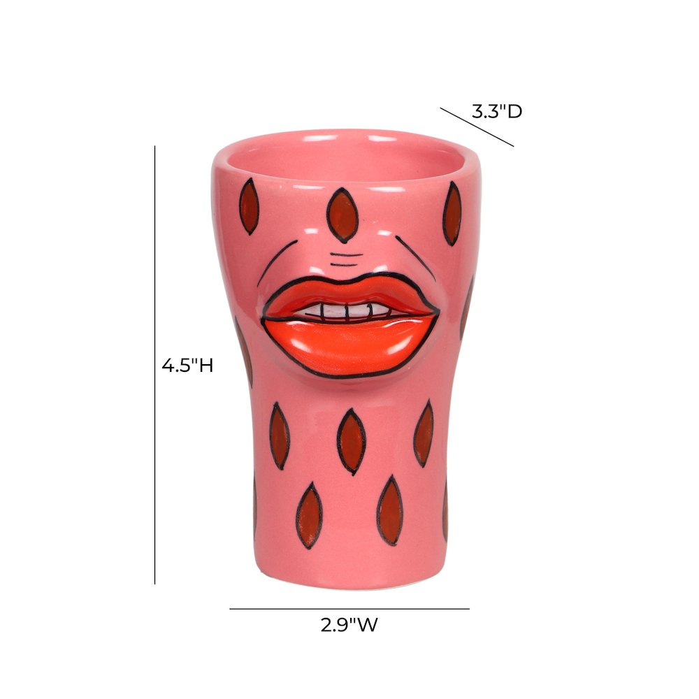 Velma 'Sultry' Ceramic Glasses - Set of 4. Picture 4