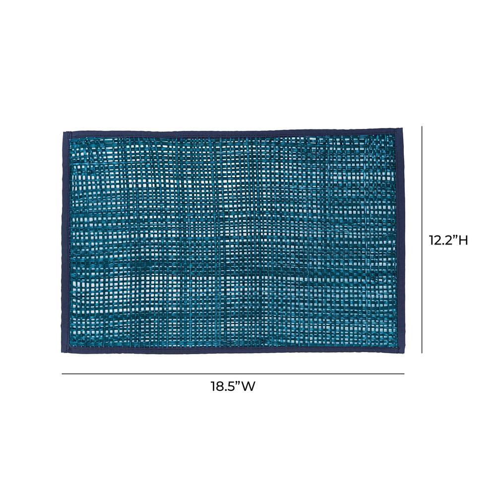 Peele Blue Seagrass Placemat - Set of 4. Picture 3