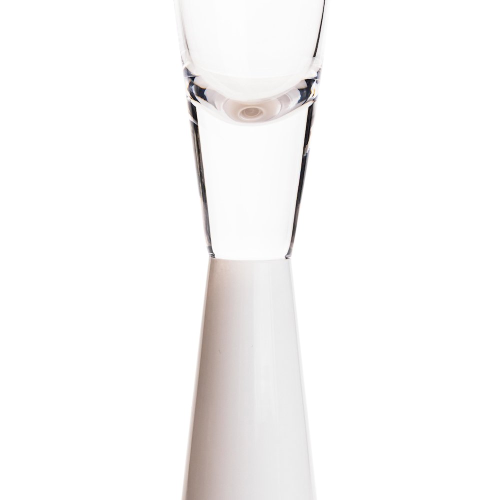 Flute White Champagne Glasses - Set of 4. Picture 4