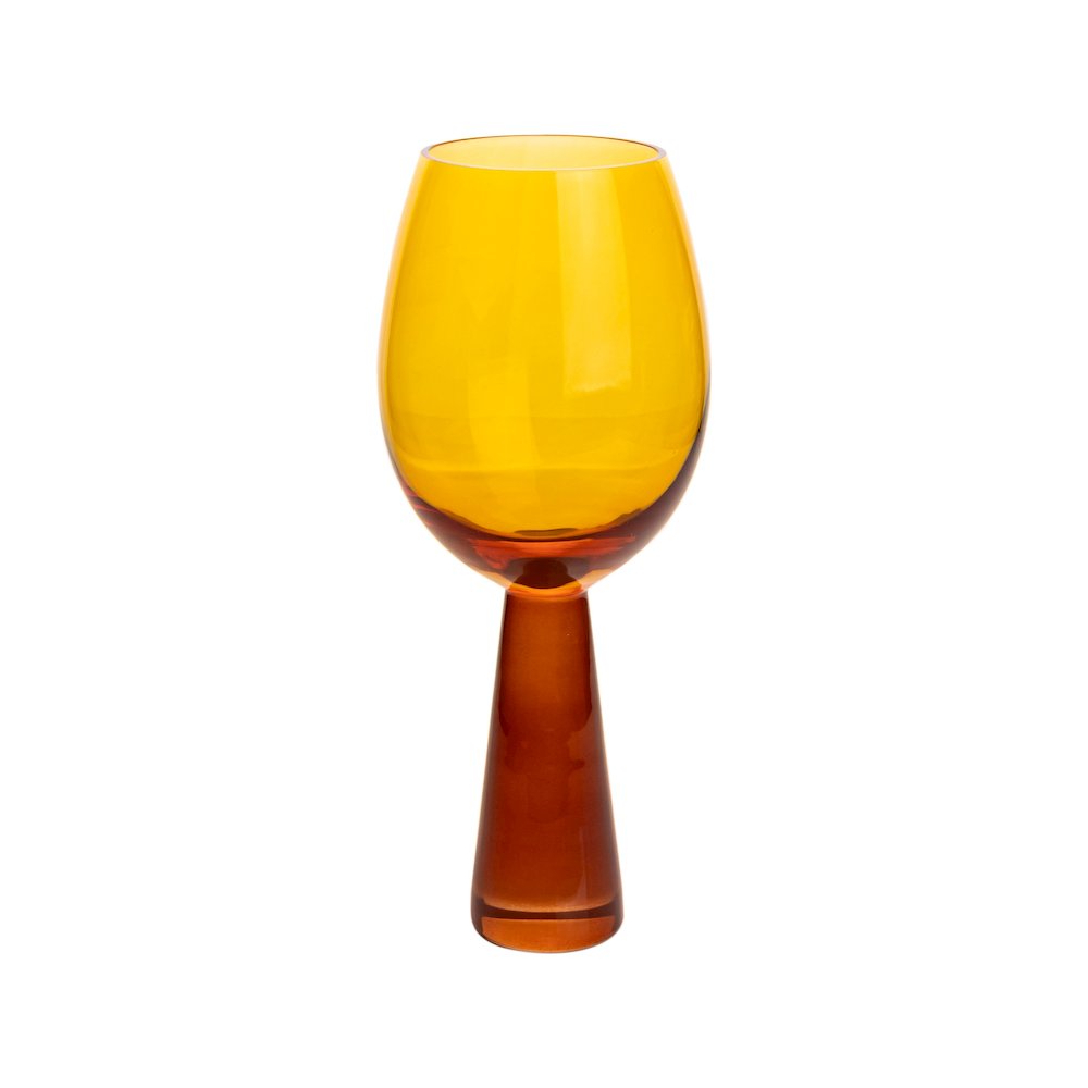 Rose Amber Wine Glasses - Set of 4. Picture 1