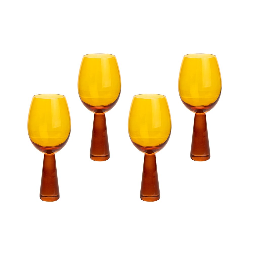 Rose Amber Wine Glasses - Set of 4. Picture 3