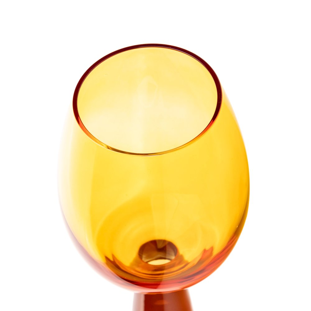 Rose Amber Wine Glasses - Set of 4. Picture 5