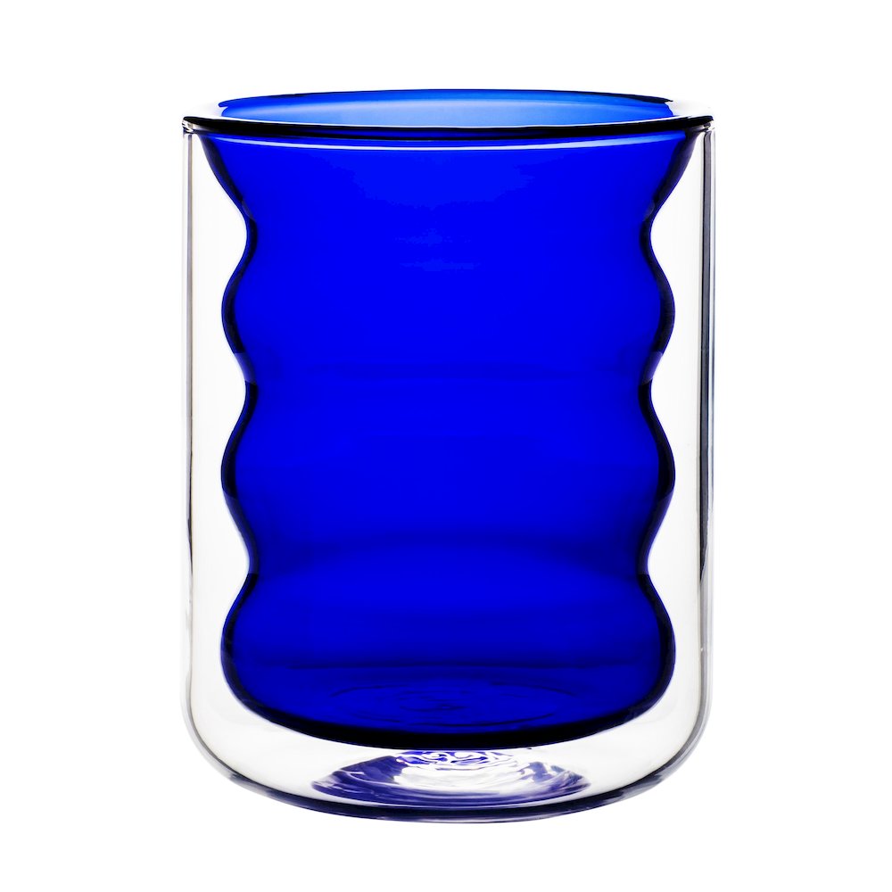 Waves Blue Water Glass - Set of 4. Picture 1