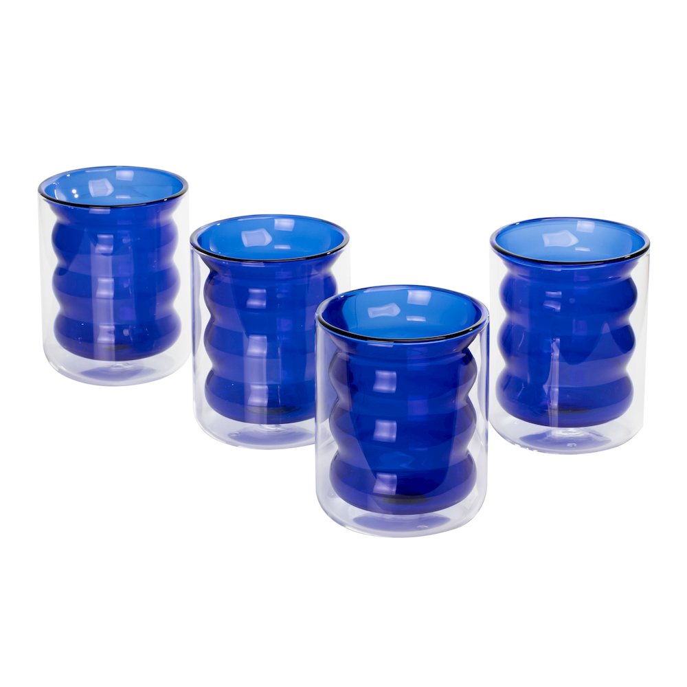 Waves Blue Water Glass - Set of 4. Picture 3