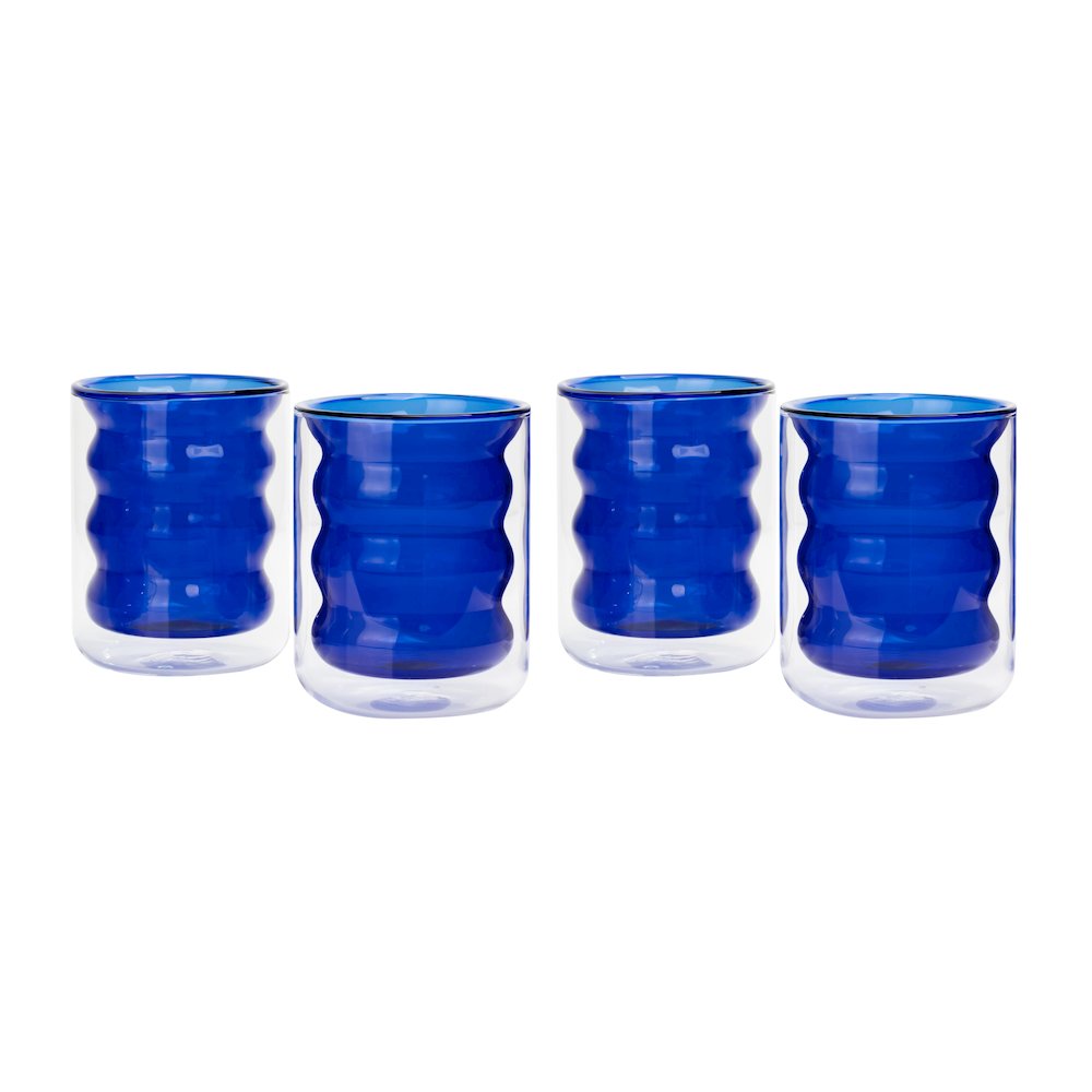 Waves Blue Water Glass - Set of 4. Picture 4