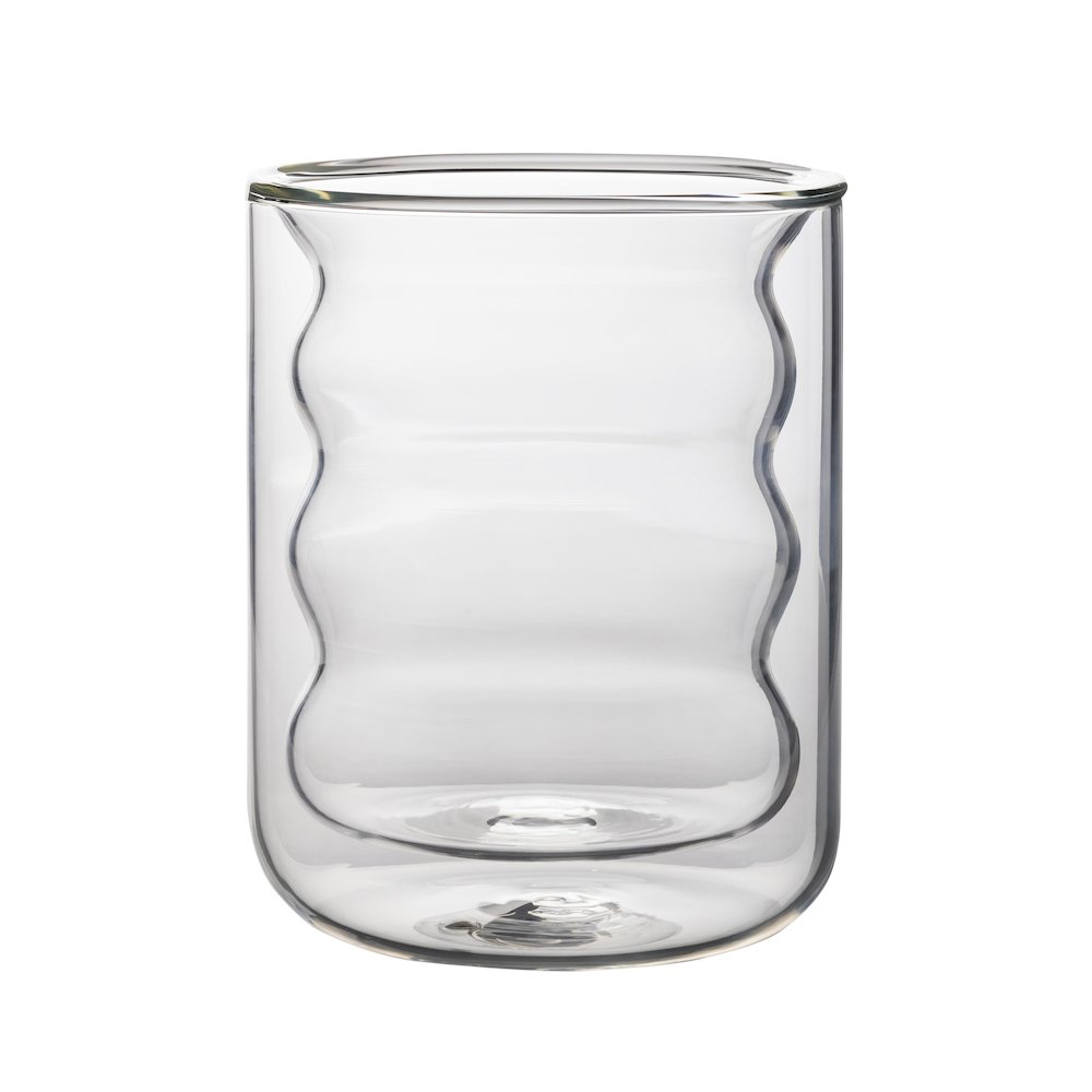 Waves Clear Water Glass - Set of 4. Picture 1
